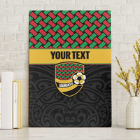 Vanuatu Football Custom Canvas Wall Art Go Chiefs Basket-weave Pattern LT14 Without Frame Black - Polynesian Pride