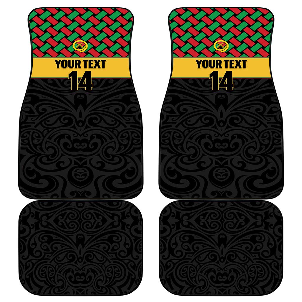 Vanuatu Football Custom Car Mats Go Chiefs Basket-weave Pattern