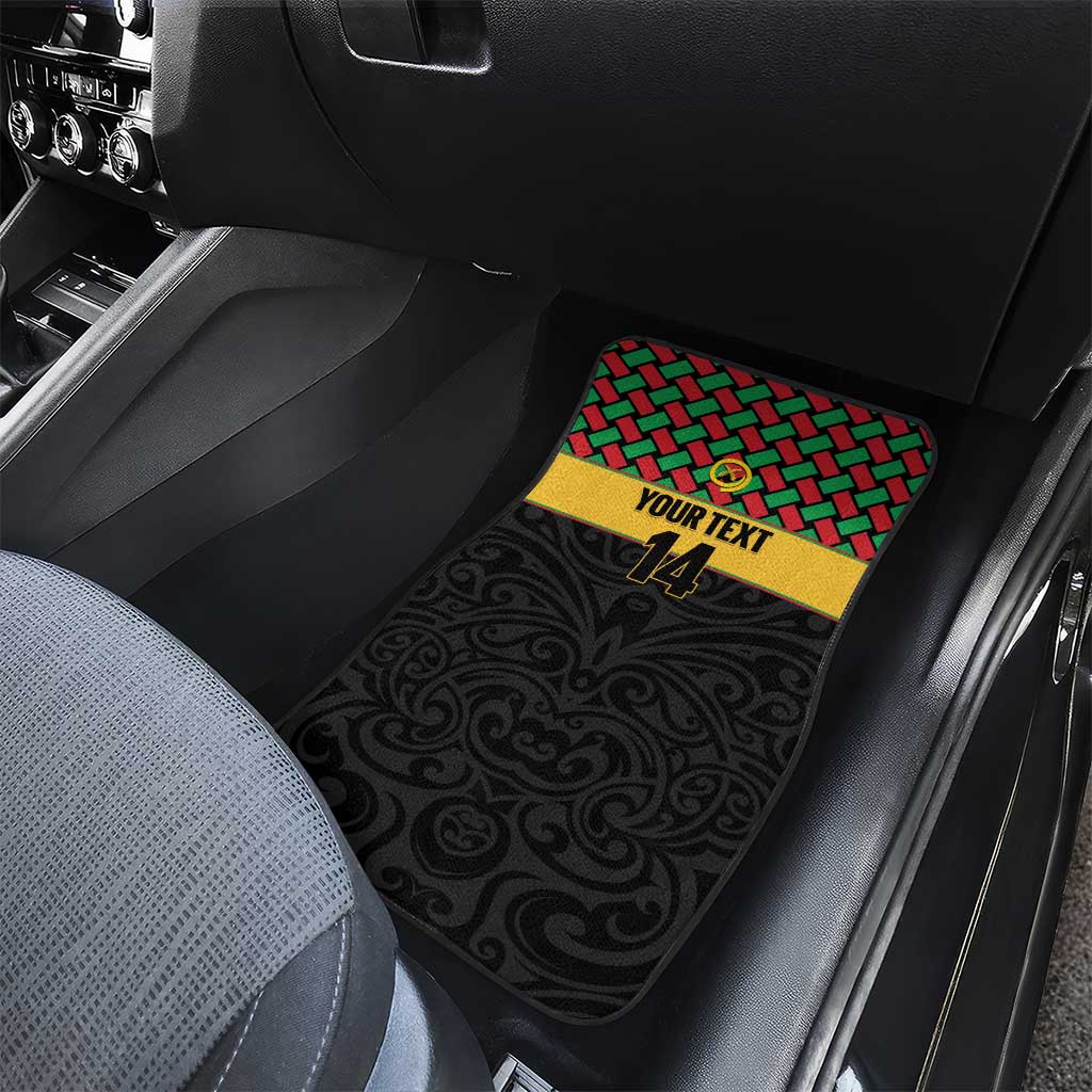 Vanuatu Football Custom Car Mats Go Chiefs Basket-weave Pattern