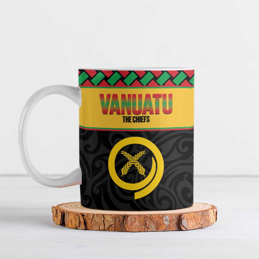 Vanuatu Football Custom Ceramic Mug Go Chiefs Basket-weave Pattern