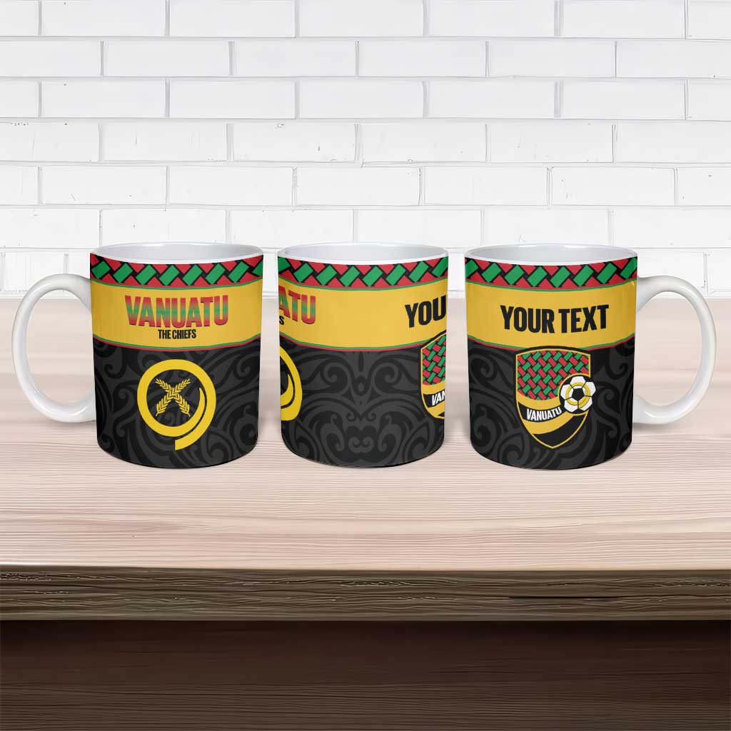 Vanuatu Football Custom Ceramic Mug Go Chiefs Basket-weave Pattern