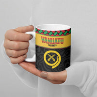 Vanuatu Football Custom Ceramic Mug Go Chiefs Basket-weave Pattern