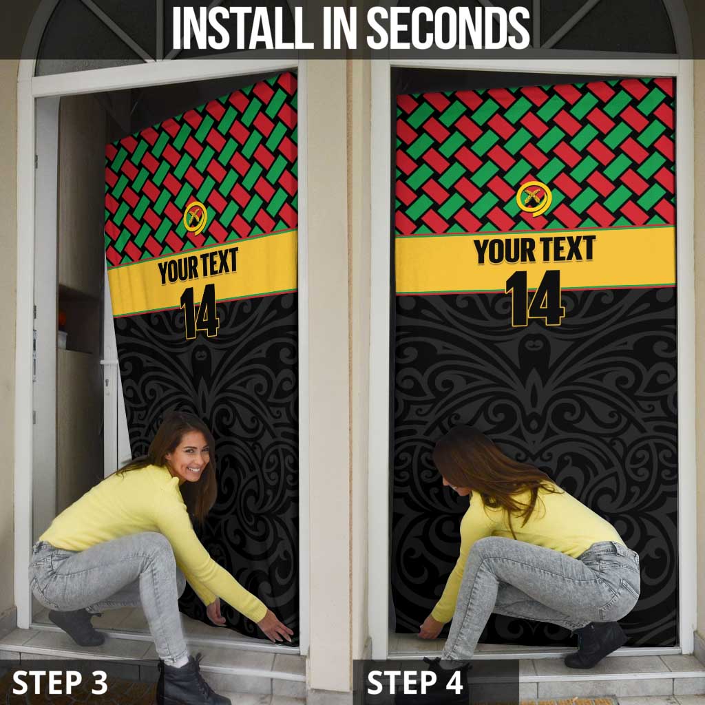 Vanuatu Football Custom Door Cover Go Chiefs Basket-weave Pattern
