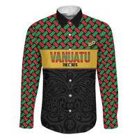 Vanuatu Football Custom Family Matching Mermaid Dress and Hawaiian Shirt Go Chiefs Basket-weave Pattern