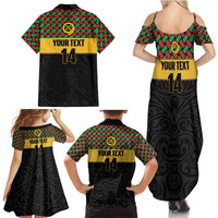 Vanuatu Football Custom Family Matching Summer Maxi Dress and Hawaiian Shirt Go Chiefs Basket-weave Pattern LT14 - Polynesian Pride