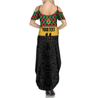 Vanuatu Football Custom Family Matching Summer Maxi Dress and Hawaiian Shirt Go Chiefs Basket-weave Pattern LT14 - Polynesian Pride