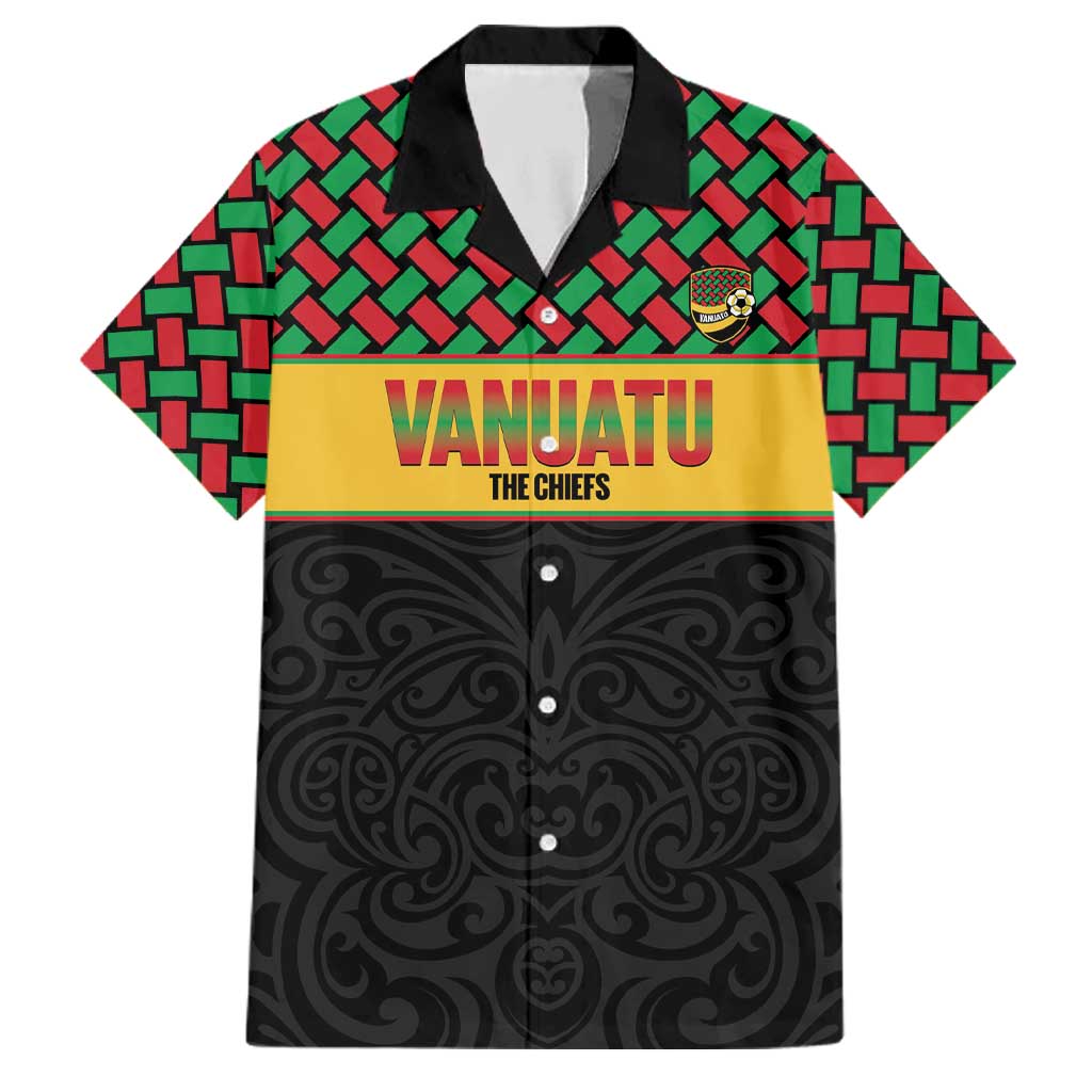 Vanuatu Football Custom Family Matching Tank Maxi Dress and Hawaiian Shirt Go Chiefs Basket-weave Pattern
