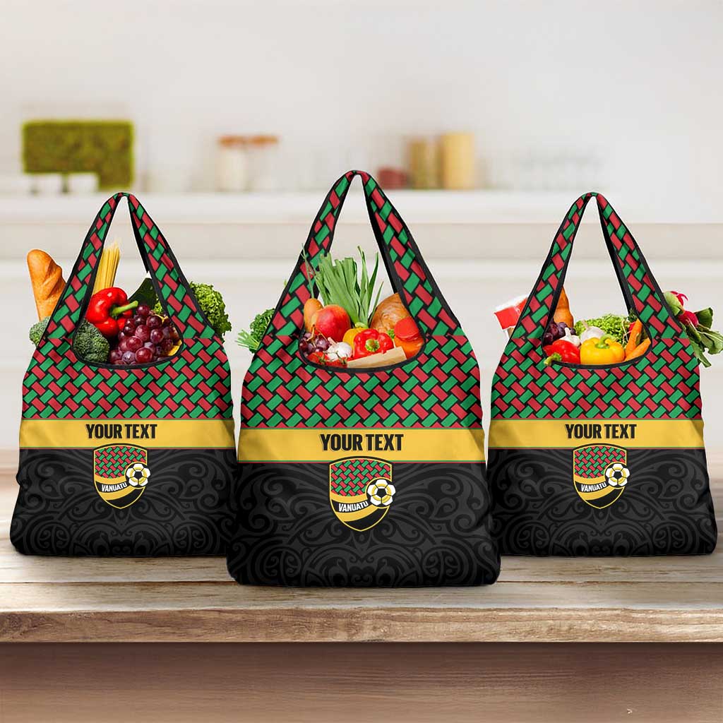 Vanuatu Football Custom Grocery Bag Go Chiefs Basket-weave Pattern