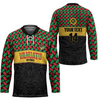 Vanuatu Football Custom Hockey Jersey Go Chiefs Basket-weave Pattern LT14 - Polynesian Pride