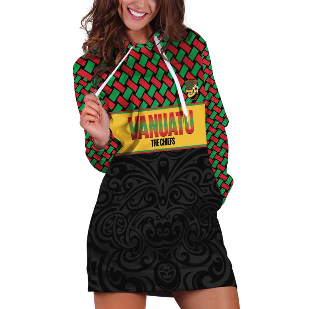 Vanuatu Football Custom Hoodie Dress Go Chiefs Basket-weave Pattern