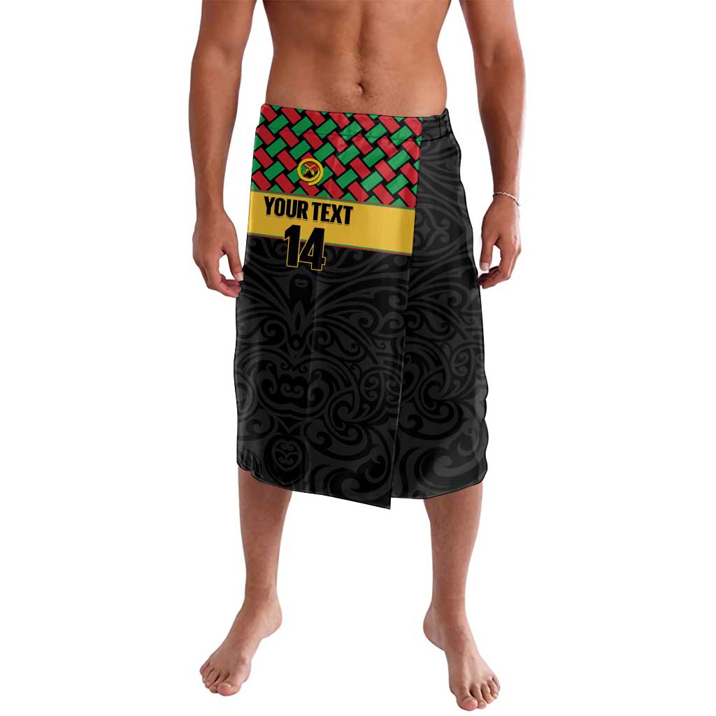Vanuatu Football Custom Lavalava Go Chiefs Basket-weave Pattern LT14 Black - Polynesian Pride