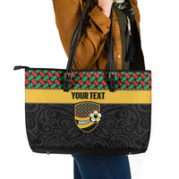 Vanuatu Football Custom Leather Tote Bag Go Chiefs Basket-weave Pattern