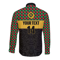Vanuatu Football Custom Long Sleeve Button Shirt Go Chiefs Basket-weave Pattern LT14 - Polynesian Pride
