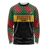 Vanuatu Football Custom Long Sleeve Shirt Go Chiefs Basket-weave Pattern