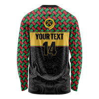 Vanuatu Football Custom Long Sleeve Shirt Go Chiefs Basket-weave Pattern