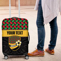 Vanuatu Football Custom Luggage Cover Go Chiefs Basket-weave Pattern LT14 Black - Polynesian Pride