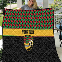 Vanuatu Football Custom Quilt Go Chiefs Basket-weave Pattern LT14 Black - Polynesian Pride