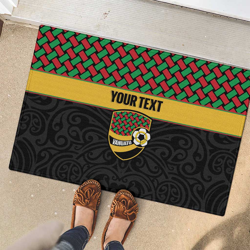 Vanuatu Football Custom Rubber Doormat Go Chiefs Basket-weave Pattern LT14 - Polynesian Pride