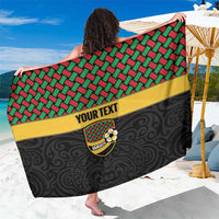 Vanuatu Football Custom Sarong Go Chiefs Basket-weave Pattern LT14 One Size 44 x 66 inches Black - Polynesian Pride