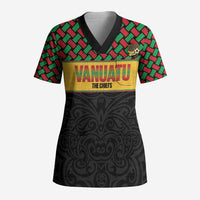 Vanuatu Football Custom Scrub Top Go Chiefs Basket-weave Pattern LT14 Adult Black - Polynesian Pride