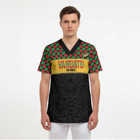 Vanuatu Football Custom Scrub Top Go Chiefs Basket-weave Pattern LT14 - Polynesian Pride