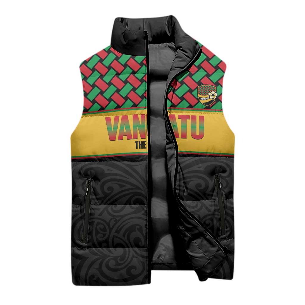 Vanuatu Football Custom Sleeveless Puffer Jacket Go Chiefs Basket-weave Pattern LT14 - Polynesian Pride