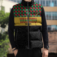 Vanuatu Football Custom Sleeveless Puffer Jacket Go Chiefs Basket-weave Pattern LT14 - Polynesian Pride