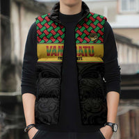 Vanuatu Football Custom Sleeveless Puffer Jacket Go Chiefs Basket-weave Pattern LT14 - Polynesian Pride