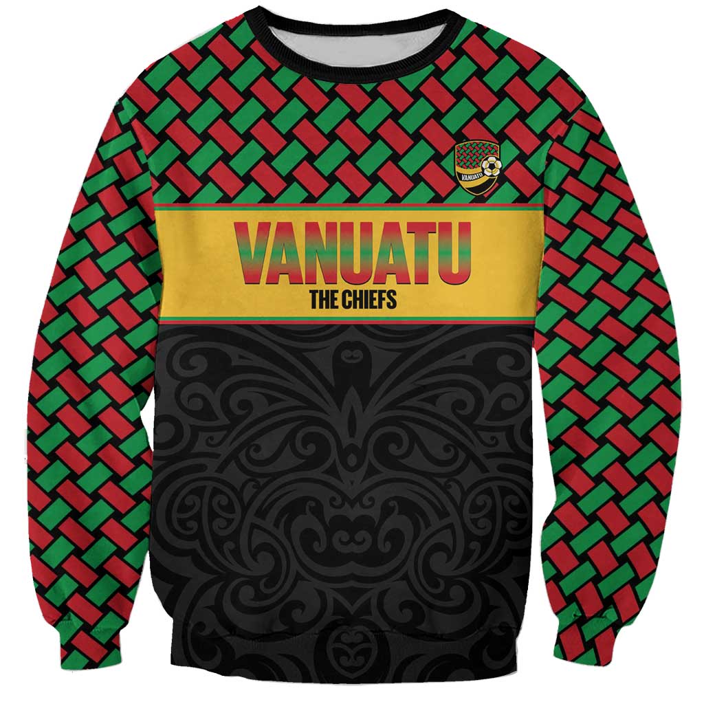 Vanuatu Football Custom Sweatshirt Go Chiefs Basket-weave Pattern