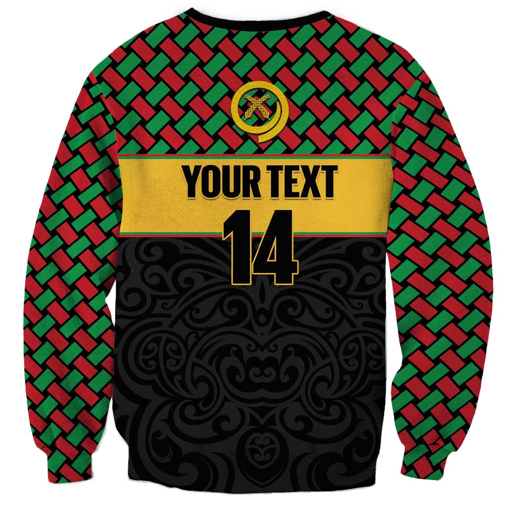 Vanuatu Football Custom Sweatshirt Go Chiefs Basket-weave Pattern