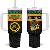 Vanuatu Football Custom Tumbler With Handle Go Chiefs Basket-weave Pattern
