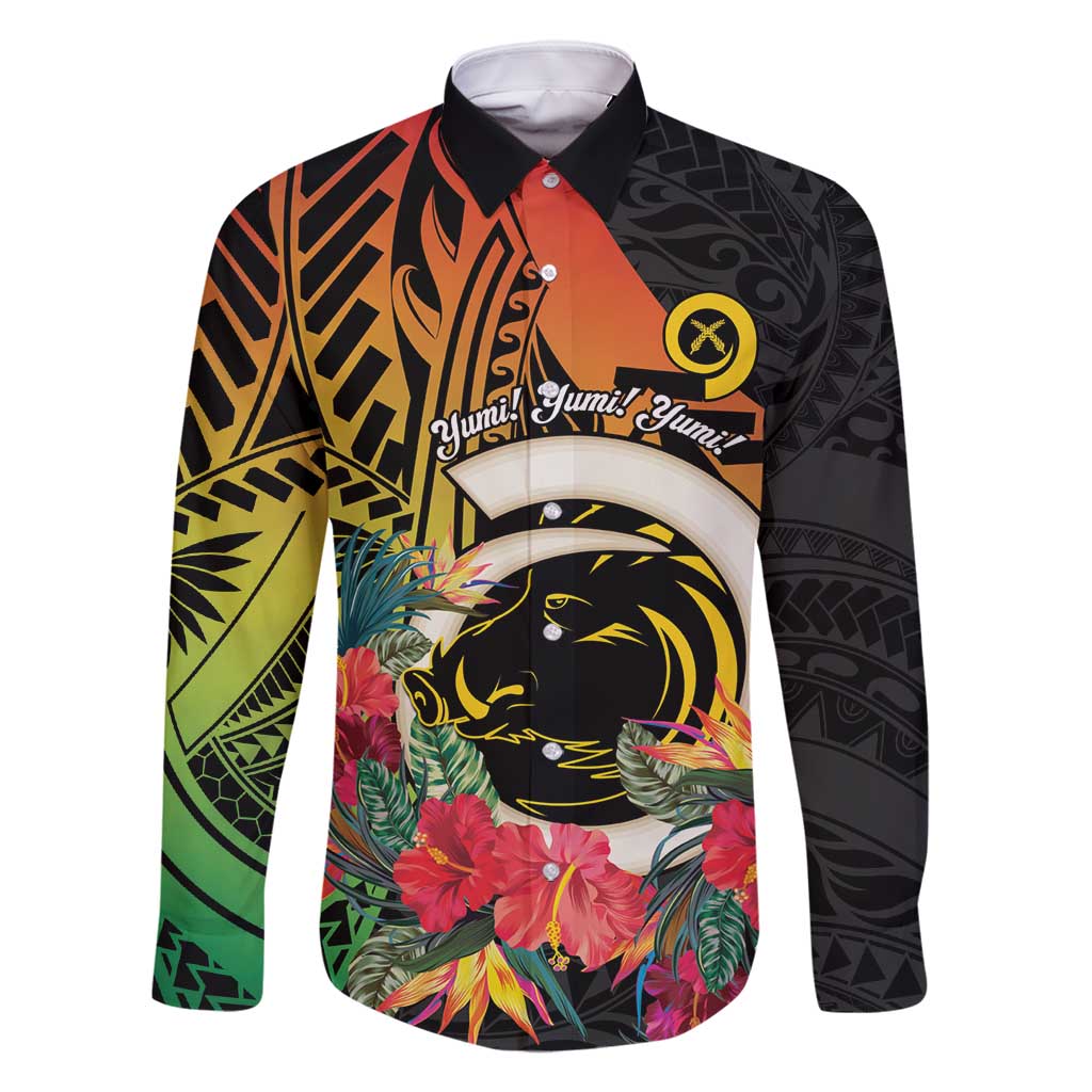 Vanuatu Boar Tusk Yumi Yumi Yumi Family Matching Tank Maxi Dress and Hawaiian Shirt Independens Dei Long God Yumi Stanap