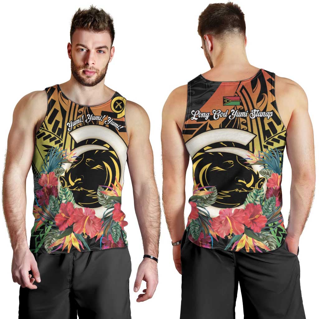 Vanuatu Boar Tusk Yumi Yumi Yumi Men Tank Top Independens Dei Long God Yumi Stanap
