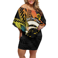 Vanuatu Boar Tusk Yumi Yumi Yumi Off Shoulder Short Dress Independens Dei Long God Yumi Stanap
