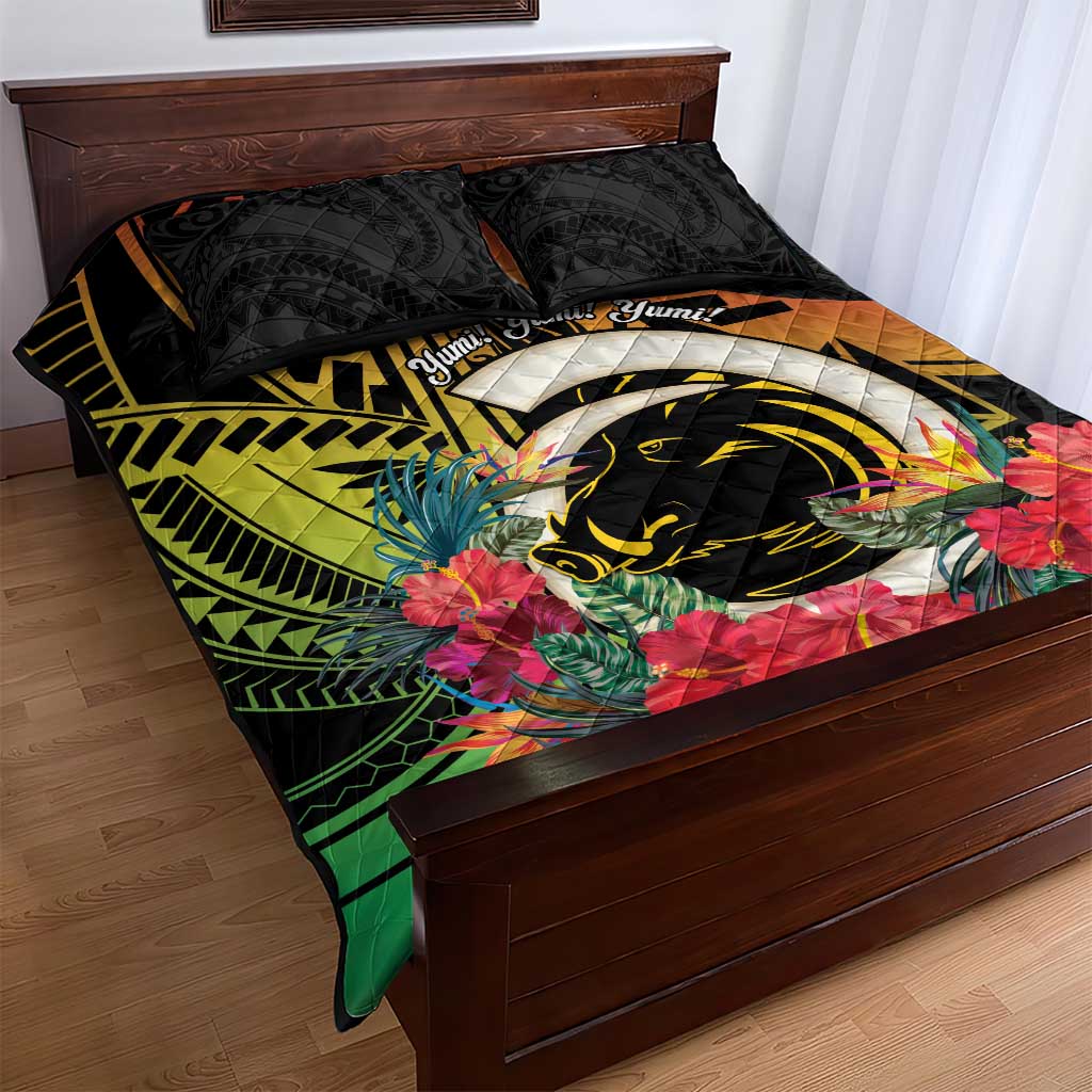 Vanuatu Boar Tusk Yumi Yumi Yumi Quilt Bed Set Independens Dei Long God Yumi Stanap