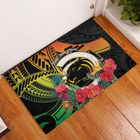 Vanuatu Boar Tusk Yumi Yumi Yumi Rubber Doormat Independens Dei Long God Yumi Stanap