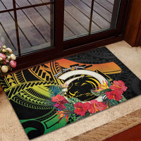 Vanuatu Boar Tusk Yumi Yumi Yumi Rubber Doormat Independens Dei Long God Yumi Stanap