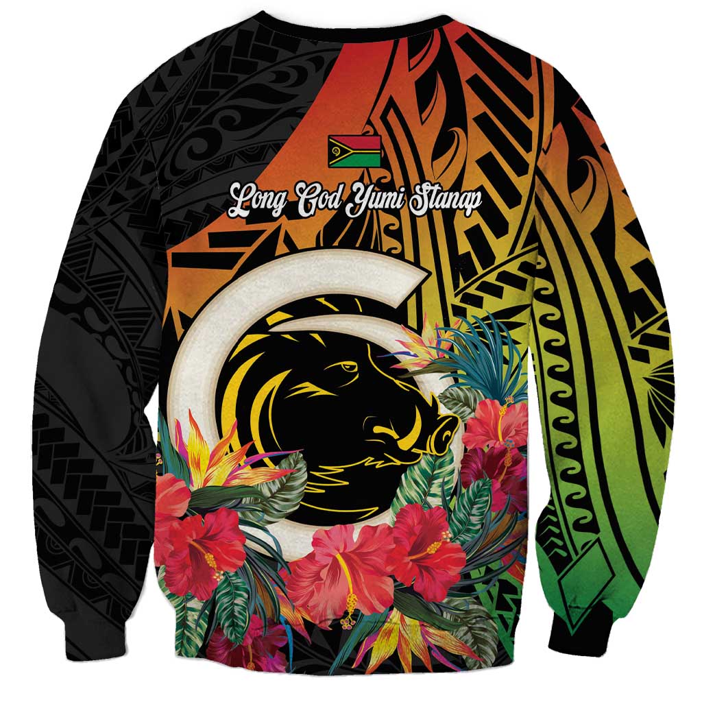 Vanuatu Boar Tusk Yumi Yumi Yumi Sweatshirt Independens Dei Long God Yumi Stanap