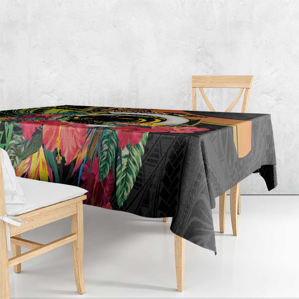 Vanuatu Boar Tusk Yumi Yumi Yumi Tablecloth Independens Dei Long God Yumi Stanap