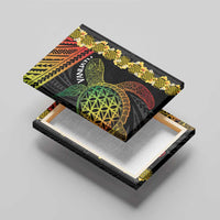Vanuatu Sand Drawing Turtle Canvas Wall Art Happy Independence Day