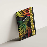 Vanuatu Sand Drawing Turtle Canvas Wall Art Happy Independence Day