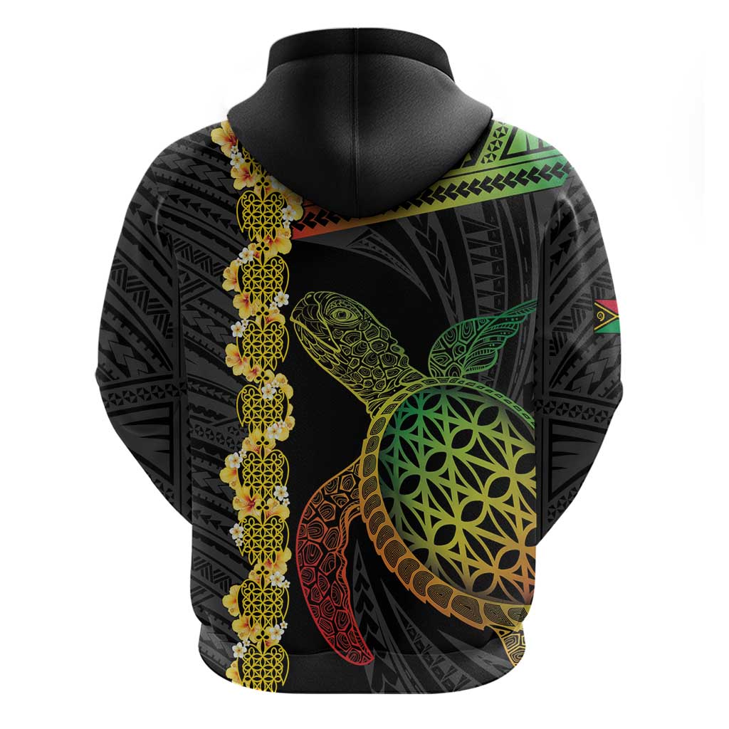 Vanuatu Sand Drawing Turtle Hoodie Happy Independence Day