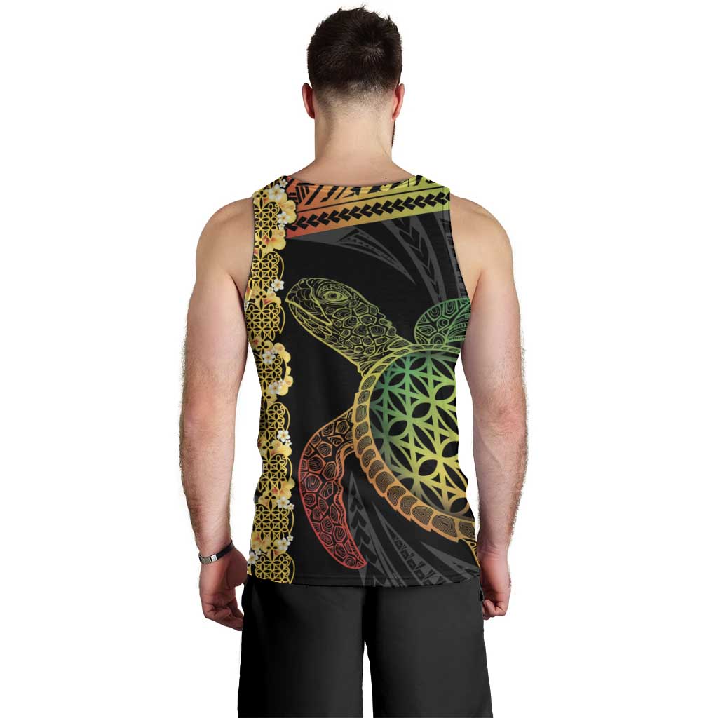 Vanuatu Sand Drawing Turtle Men Tank Top Happy Independence Day