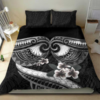 Black Polynesia Bedding Set Tribal Pattern Tropical Frangipani LT14 - Polynesian Pride