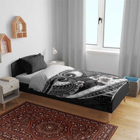 Black Polynesia Bedding Set Tribal Pattern Tropical Frangipani LT14 - Polynesian Pride