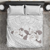 White Polynesia Bedding Set Tribal Pattern Tropical Frangipani LT14 White - Polynesian Pride