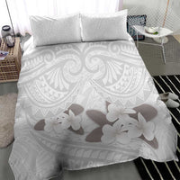 White Polynesia Bedding Set Tribal Pattern Tropical Frangipani LT14 - Polynesian Pride