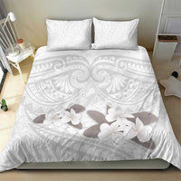 White Polynesia Bedding Set Tribal Pattern Tropical Frangipani LT14 - Polynesian Pride