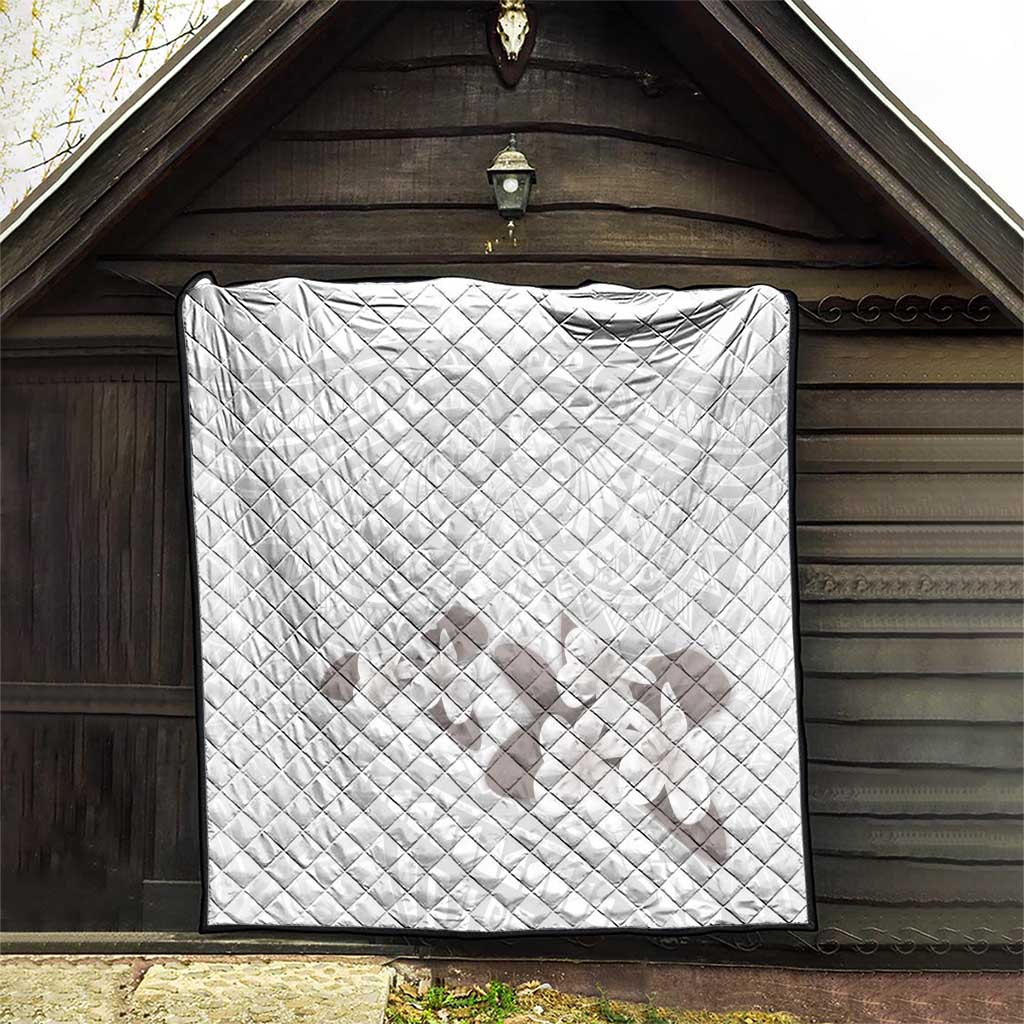 White Polynesia Quilt Tribal Pattern Tropical Frangipani LT14 - Polynesian Pride