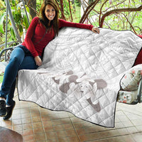 White Polynesia Quilt Tribal Pattern Tropical Frangipani LT14 - Polynesian Pride